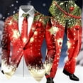 thumbnail image 2 of Mens Christmas Suit 2 Piece Funny One Button Formal Xmas Jacket Blazer And Pant Outfit Slim Fit Winter Festive Party Mens Suits, 2 of 6