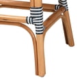 thumbnail image 5 of bali & pari Genica Navy and White Weaving and Rattan 2-Piece Counter Stool Set, 5 of 6