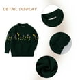 thumbnail image 3 of Boys and girls sweater children's sweater baby cotton thread pullover sweater with embroidered small flower, 3 of 5
