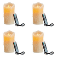 thumbnail image 1 of 4X LED Candles, Flickering Flameless Candles,Rechargeable Candle, Real Wax Candles with Remote Control,10cm, 1 of 5