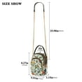 thumbnail image 2 of FORMRS Crossbody Bag for Women Quilted Travel Shoulder Cell Phone Purse with Chain Strap Handbag, Green Floral Pattern, 2 of 7