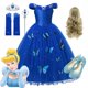 thumbnail image 2 of Disney Cinderella Costume Girls Princess Cosplay Dress Up Clothes for Girls Christmas Halloween Party Costume Kids Birthday Gown5T-6T (tag 130) Gao Jinjia LED, 2 of 2