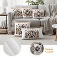 thumbnail image 6 of White Black Pumpkin Fall Outdoor Waterproof Pillow Covers, Farmhouse Plaid Botanical Cactus Decorative Rectangle Throw Pillowcase Sofa Cushion Sham for Patio/Couch/Chair, 20"x12" 2 Pack, 6 of 8