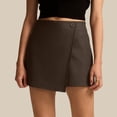 thumbnail image 2 of EYNMVR Women's Casual Mid Waist Skorts Wrap Front Business Casual Outfit Skirt Shorts, 2 of 6