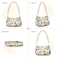 thumbnail image 7 of FORMRS Womens Shoulder Bag with Chain Strap Clutch Purse Cute Tote Handbag, Beige Leaves Plaid, 7 of 7