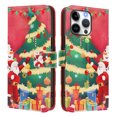 thumbnail image 5 of Phone Case for iPhone 12 Pro / 12, Luxury Christmas Pattern Card Slots Cash Pocket Magnetic Clasp Full Body Protection Shockproof Kickstand Wallet Flip Case with Wrist Strap for iPhone 12 Pro / 12, F, 5 of 10