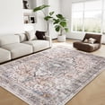 thumbnail image 3 of ChakmeOne 9x12 Area Rugs for Living Room,Vintage Boho Medallion Print with Stain Guard, Machine Washable & Non-Slip, for Under Table, Bedroom or Dining Room, 3 of 10