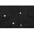 thumbnail image 2 of Men’s Cotton Button Up Casual Unlined Denim Classic Trucker Jean Jacket (Black, 2XL), 2 of 3