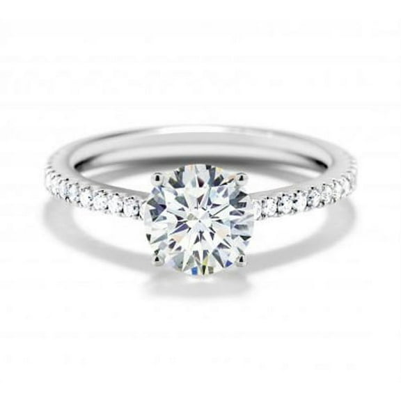 925 Sterling Silver Ring Wedding Band Women's Engagement Solitaire with Accent Round Cut Cz