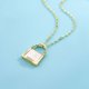 thumbnail image 4 of S925 sterling silver gold-plated light luxury bag necklace, 4 of 5