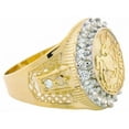 thumbnail image 3 of JackAni 14k Solid Yellow Gold CZ Accented Men's Sagittarius Zodiac Ring, 3 of 5