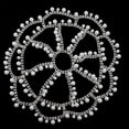 thumbnail image 6 of Pearl Flapper Mesh Cap Rhinestone Head Chain 1920s Wedding Pearl Headpiece Boho Silver Alloy Sparkle Headband for Wedding Prom Party Bride Bridesmaid, 6 of 7