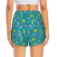 thumbnail image 2 of Lsque Cute Shark Turtle Printed Women's Running Shorts with Liner Pockets,Elastic Quick Dry Workout Athletic Gym Yoga Shorts,Womens High Waist Shorts-X-Large, 2 of 9