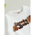 thumbnail image 3 of Toddler Baby Girl Halloween Clothes Long Sleeve Pumpkin Sweatshirt Tops Bell Bottom Pants Set Fall Winter Outfits, 3 of 8