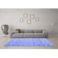 thumbnail image 3 of Ahgly Company Machine Washable Indoor Square Abstract Blue Modern Area Rugs, 6' Square, 3 of 4