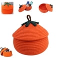 thumbnail image 2 of Hinati Clearance Sale Promotion Halloween Pumpkin Basket Weave Rope Round Storage Airtight Food Storage Containers Dry Food Canisters for Pantry Organization and Storage, 2 of 9