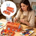 thumbnail image 2 of Paint Brush Rinser, Multifunctional Paint Brush Cleaner, Painting Water Dispenser Water Cycle Rinser, Tool for Acrylic, Watercolor, and Water-Based Paints Orange, 2 of 9