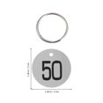 thumbnail image 2 of CIMAXIC 50pcs Plastic Round Numbered Tags Key Tags ID Tags with Key Rings for Hotel,1.18"X1.18"X0.04", 2 of 4