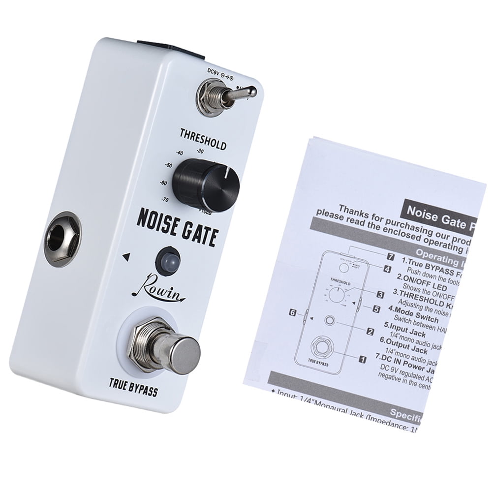 Rowin Noise Gate Reduction Guitar Effect Pedal 2 Modes Aluminum Alloy Shell True Bypass