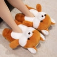 thumbnail image 4 of Jiibva Cartoon Fox Animal Slippers, Winter Warm Plush Slippers, Non-Slip Soft Plush Indoor Slides Fuzzy House Shoes for Women, Man, 4 of 7