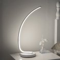 thumbnail image 1 of Lámpara de mesa de onda espiral moderna Lámpara de pared de metal acrílico para el hogar LED (Blanco), 1 of 9