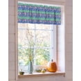 thumbnail image 4 of Valances for Windows, Vintage Animal Abstract Green Purple Rabbit Floral Rod Pocket Short Window Valance Curtains Holiday Window Treatment for Kitchen Living Room Bathroom, 54"x18", 4 of 6
