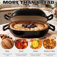 thumbnail image 6 of Ktaxon 5QT Enameled Cast Iron Dutch Oven with Upgraded Textured Handles, Candy-Shaped Sourdough Bread Baking Pot, Oven Safe to 500°F, Obsidian Black, 6 of 14