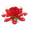 thumbnail image 2 of Rotating Music Lotus Cake Candle Birthday Party Magical Flower Blossom Candle, 2 of 5