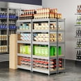 thumbnail image 7 of 27.5 x 12x 60 Inch 5-Tier Utility Shelves, Metal Storage Shelves, Adjustable Shelving Units, Boltless Assembly, Garage Shelves, Shed Shelving for Warehouse, Garage Shed, Basement- Light Gray, 7 of 7