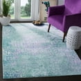 thumbnail image 5 of SAFAVIEH Mystique Graham Distressed Polyester Runner Rug, Grey/Light Blue, 2'3" x 8', 5 of 5