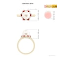 thumbnail image 5 of Angara Freshwater Cultured Pearl Floral Ring with Rubies in 14K Yellow Gold for Women | June Birthstone Jewelry for Her, 5 of 8