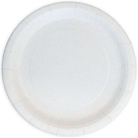 - Round Paper Plates, 7 in, White, 24ct