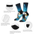thumbnail image 4 of Balery Night Sky Forest Bald Eagle Calcetas Largas con Estampado para Hombre y Mujer – Suaves y Transpirables, Talla Única (US 5-11), 4 of 6
