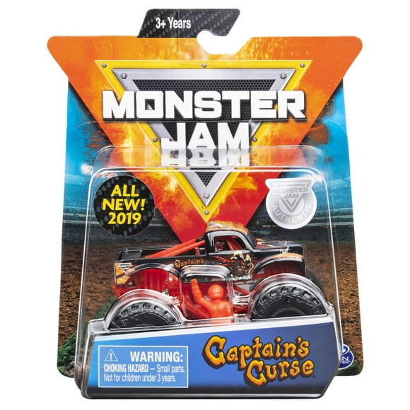 Monster Jam, Official Captain’s Curse Monster Truck, Die-Cast Vehicle, Retro Rebels Series, 1:64 Scale