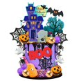 thumbnail image 1 of Juego de 26 decoraciones para tartas de Halloween, &aacute;rbol de casa embrujada, fantasma, murci&eacute;lago, boo, letrero para magdalenas, l&aacute;pida, calabaza, bolas de ara&ntil, 1 of 7