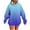 Blue, variant on Jackets for Women Long Sleeve Hooded Gradient Pockets Casual Printed Tops Blouse Sweatshirts,Plus Size Jackets for Women