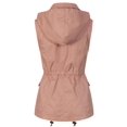 thumbnail image 4 of Made by Olivia Women's Drawstring Lightweight Loose Fit Sleeveless Vest Utility Jacket Blush M, 4 of 4