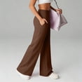 thumbnail image 5 of Womens Drawstring Pants Casual New Women's High Waisted Yoga Pants Stretchy Straight Leg Casual Workout Pants with Pockets Loose Soft Fitness Sports Pants, 5 of 9