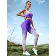 thumbnail image 1 of Sujetador de yoga de dos piezas con teñido colgante, cintura alta, cadera, vientre, pantalones deportivos ligeros y transpirables para fitness, 1 of 6