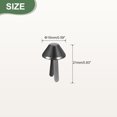 thumbnail image 2 of Uxcell 200Pcs Picos de Pies de Bolsa, 15mm Studs de Cono para Bolsos, Remaches Metálicos Planos para el Fondo de Bolsas para Manualidades de Cuero DIY, Negro, 2 of 7