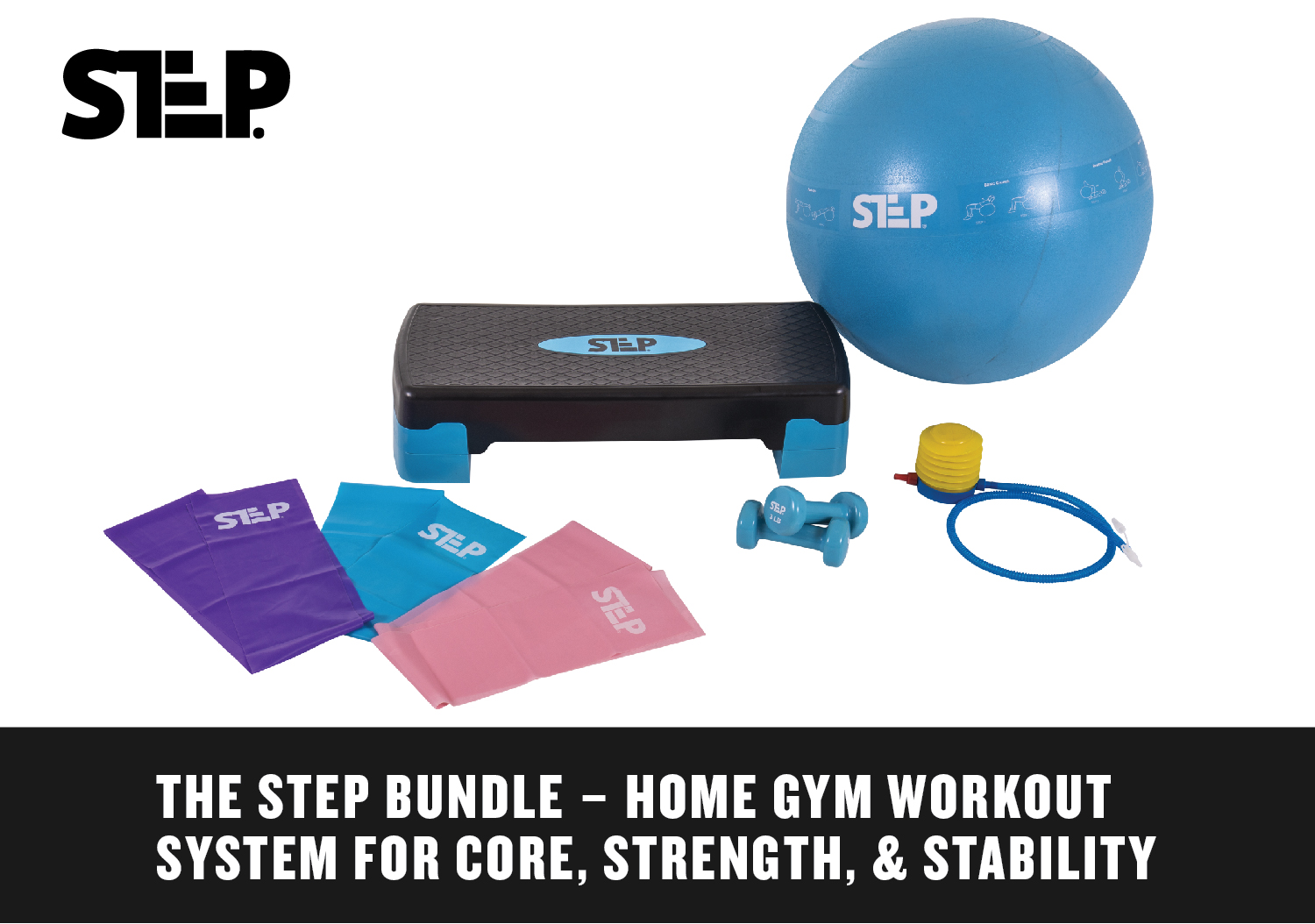 The Step Bundle (The Step, Flat Resistance Bands, Dumbbells, and Resistance Ball) - image 3 of 6