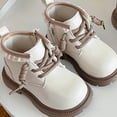 thumbnail image 5 of Girls Girls' Dress ShoesBoots Winter Short Boots Side Zipper Lace Up Cute Design Non Slip Sole Warm Faux Leather Boots For Toddler Little Big Girls School Daily, 5 of 8