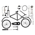 thumbnail image 2 of Bicicletas Vintage Adornos Suministros Decoración Colección Regalos Bicicleta Juguete Clásico Simulación Juguete DIY para Bicicleta Escritorio , negro desmontable Hugo Bicicleta en miniatura, 2 of 10
