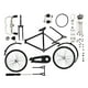 thumbnail image 2 of Bicicleta modelo bicicleta juguete estantería desmontable Diecast miniatura para bicicleta de cumpleaños negro desmontable Zulema Bicicleta en miniatura, 2 of 8