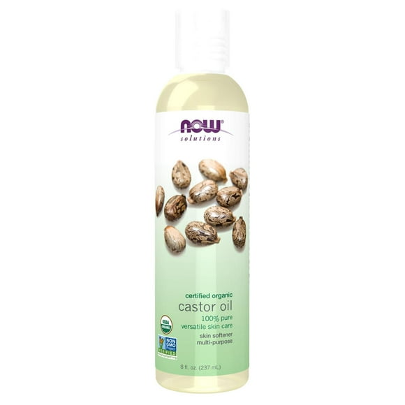 Aceite de Ricino Orgánico NOW Solutions 8 Onzas
