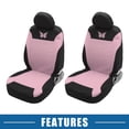 thumbnail image 6 of Unique Bargains 9Pcs Universal Washable Breathable Car Seat Covers Kit Pink, 6 of 7