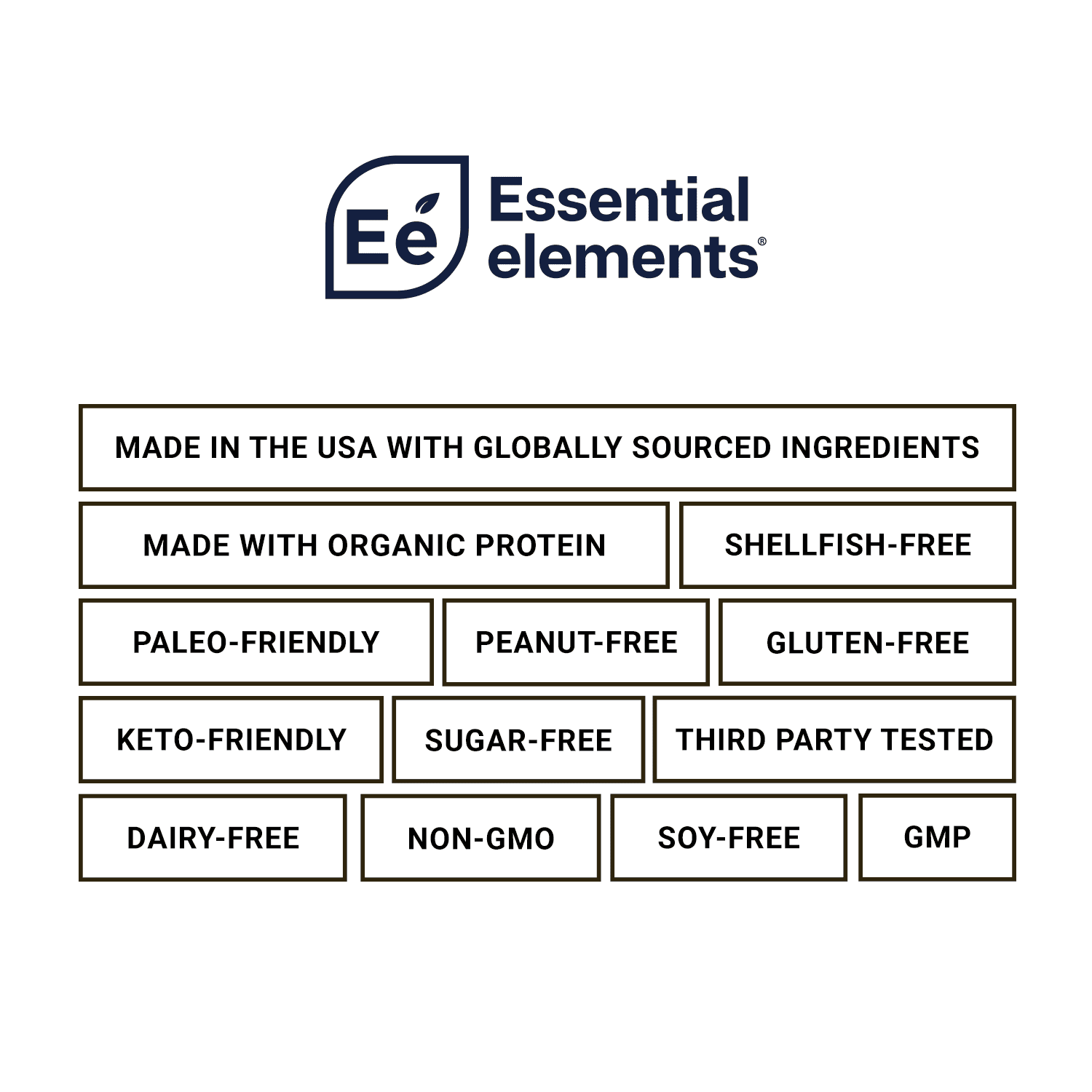 Essential Elements Plant-Based Organic Protein Powder - Creamy Chocolate Flavor - Vegan, Sugar-Fee & Keto-Friendly - Yellow Pea & Sacha Inchi Protein Blend - 20 Servings