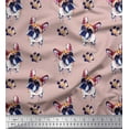 thumbnail image 1 of Soimoi Modal Satin Fabric Boston Terrier Dog Fabric Prints by Yard 42 Inch Wide, 1 of 1