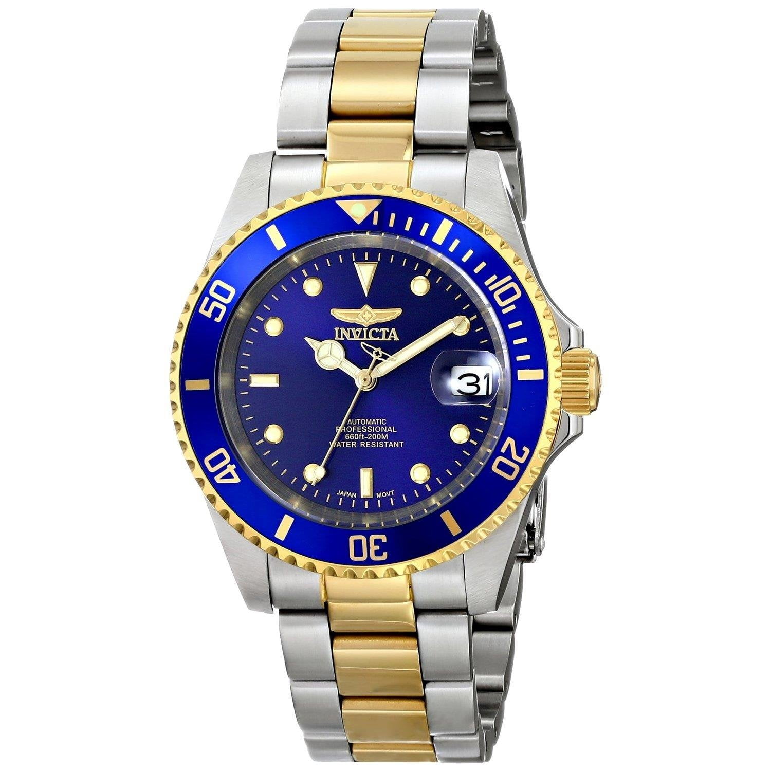 Invicta Men's Pro Diver 40mm and Gold Stainless Steel Automatic Watch with Coin Edge Bezel, Two (Model: 8928OB) - Walmart.com