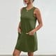 thumbnail image 4 of Vestido mini sin mangas para mujer - Vestido deportivo informal para entrenar y jugar al tenis con 2 bolsillos - Mezcla de poliéster, tallas reales - Todas las estaciones, tallas S-XXL, 4 of 6
